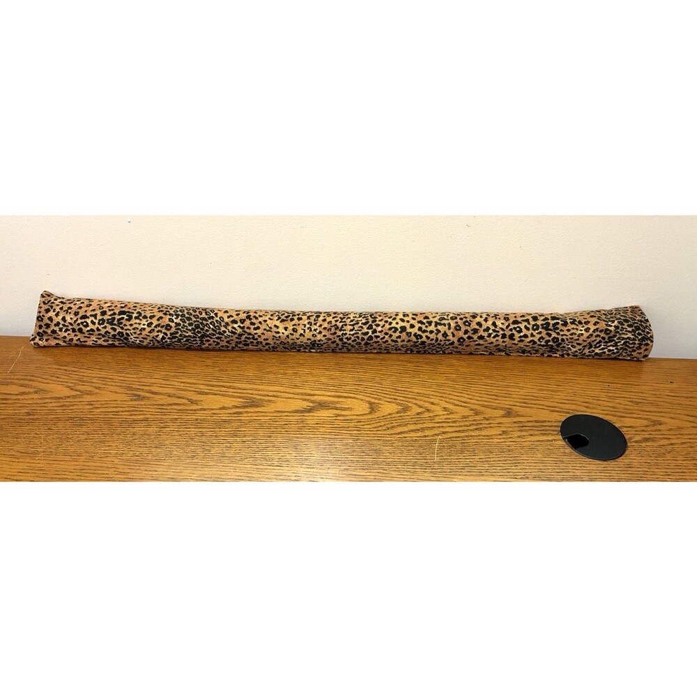 Door or Window Draft Stopper Handmade 36" Leopard Print Cotton New